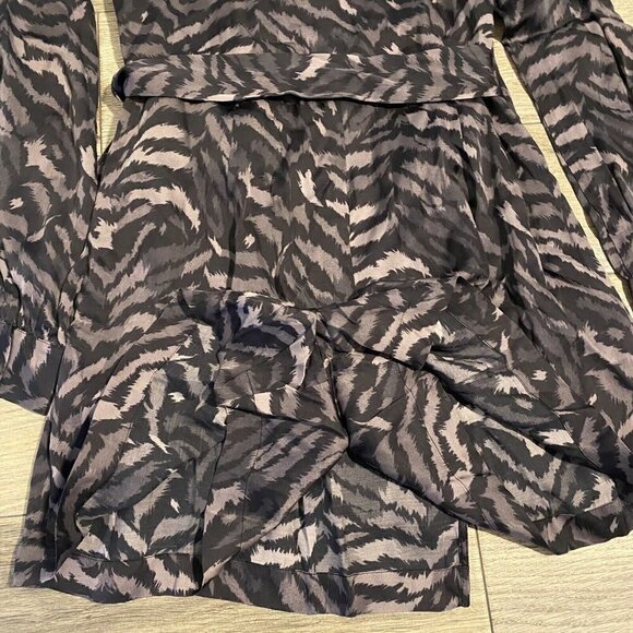 All Saints Women’s Size 8 Irina Remix Jumpsuit Animal Print Romper Long Sleeve - Picture 13 of 16